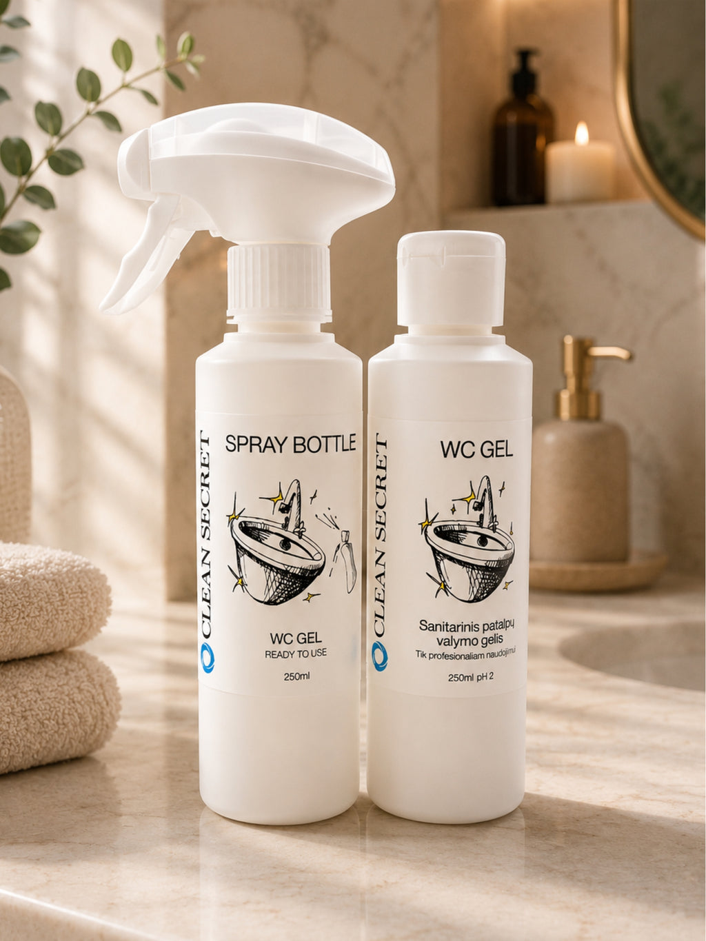 Vonios ir WC valiklis WC GEL, 250 ml